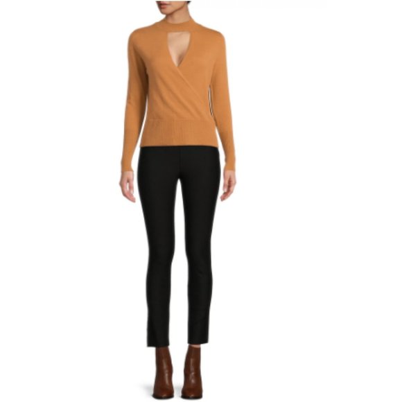 Women’s Pull On Pants Compression fit Side slits at back leg L - Picture 1 of 5